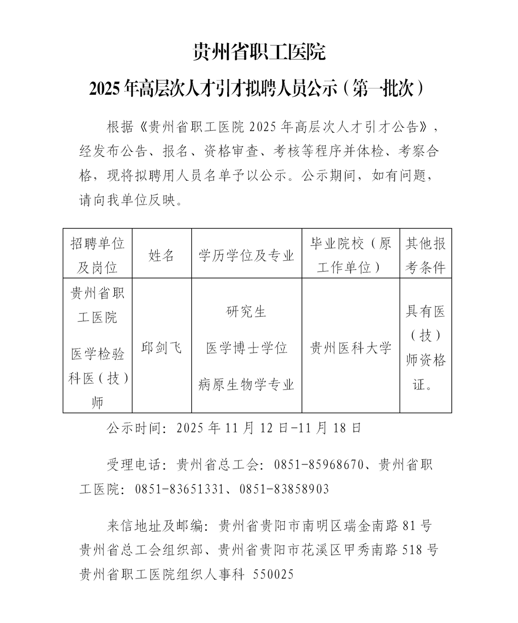 贵州省职工医院2025年高层次人才引才拟聘人员公示（第一批次）_01.png